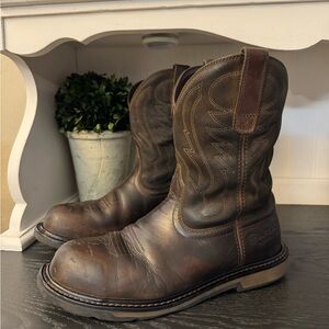 ARIAT Men's Groundbreaker Pull-on Steel Toe Oil Resistant Work Boots SZ US 7.5D